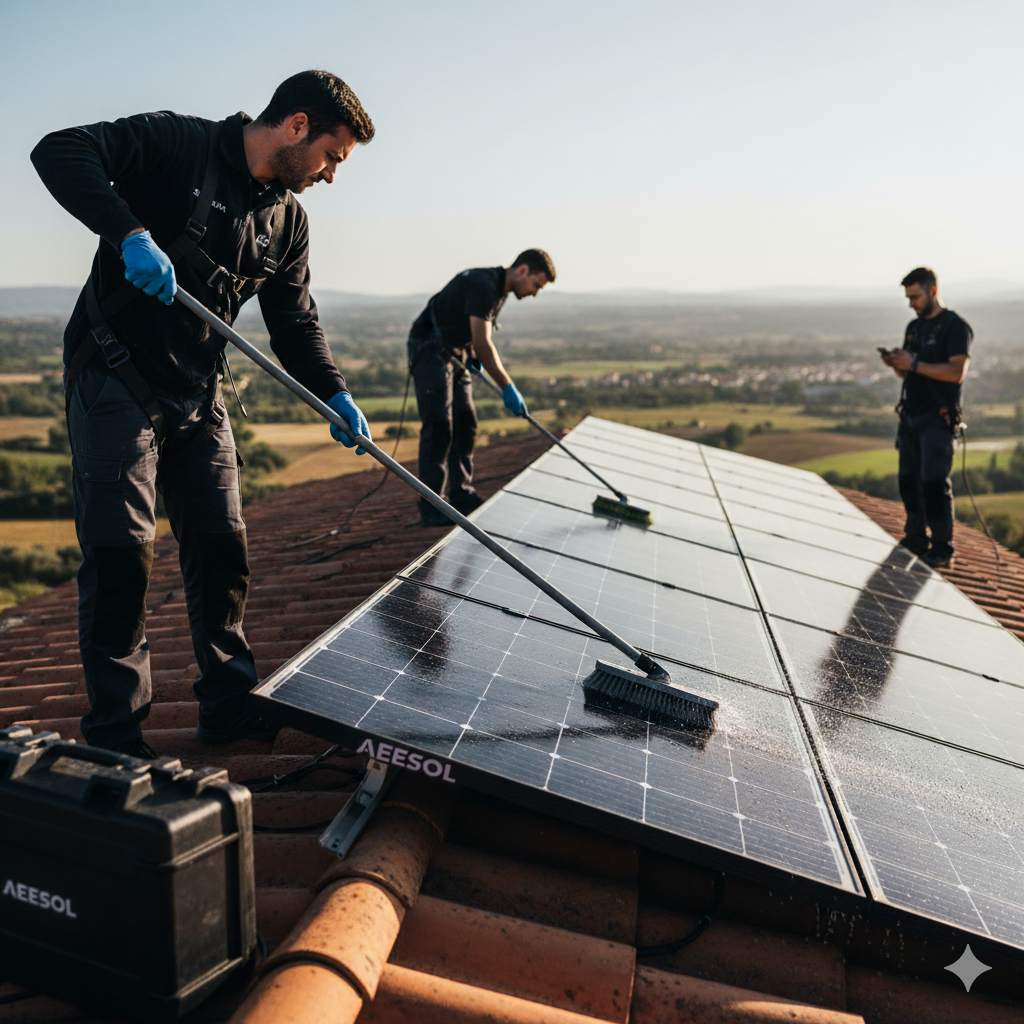 Clean Solar Panel